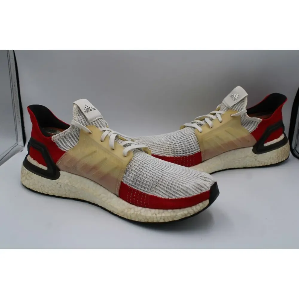 Size 14 - adidas Ultra Boost 19 White Scarlet - EF1341